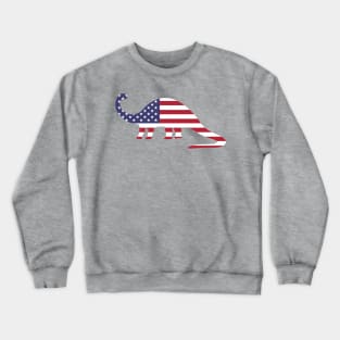 American Flag Dinosaur Crewneck Sweatshirt